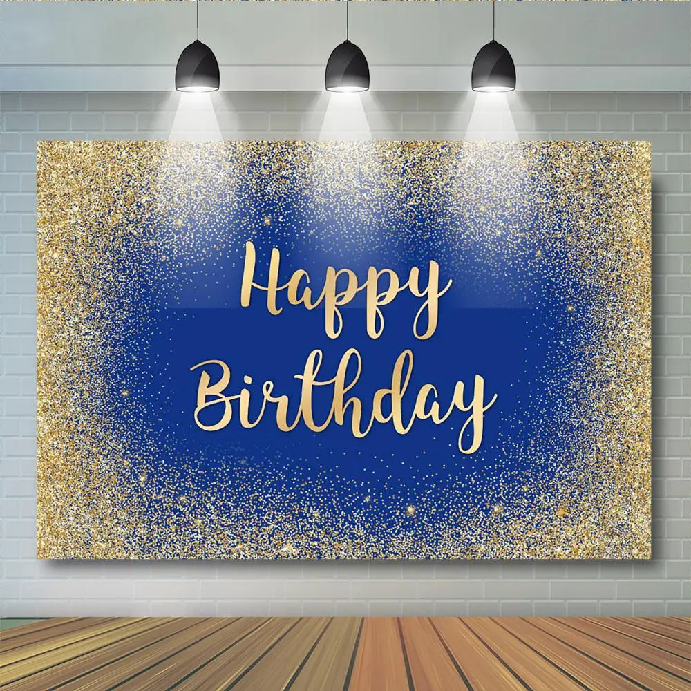 

Birthday Photocall Backgrounds Black Glitter Golden Dot Background Birthday Anniversary Party Decor Name Years Old Customized
