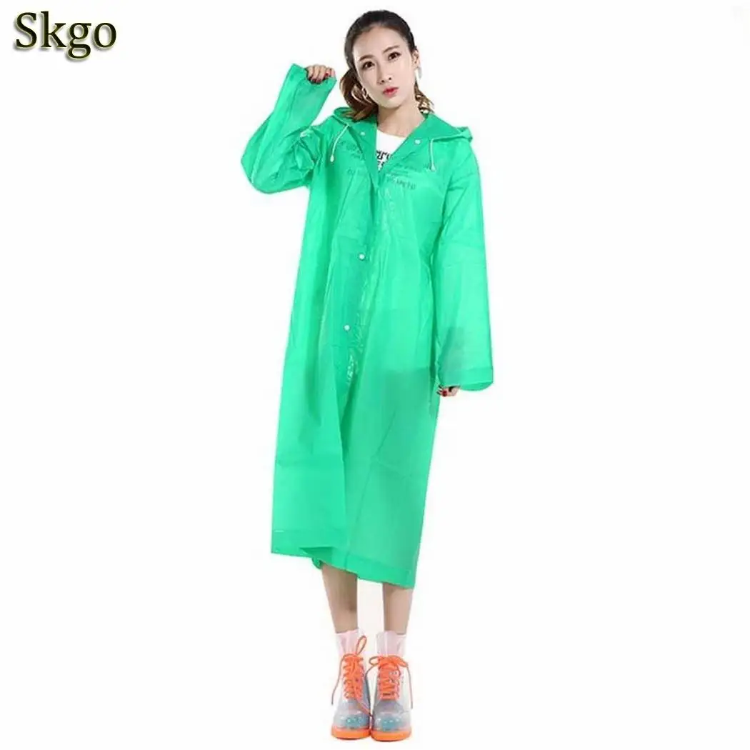 Водонепроницаемый дождь взрослых путешествия длинная дождевая куртка большой