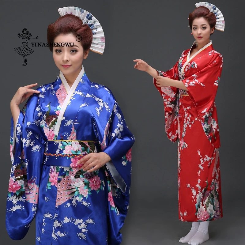 Японское кимоно с традиционным принтом юката, женское кимоно, платье, японский национальный стиль, пальто, Сексуальная азиатская одежда, ки... от AliExpress RU&CIS NEW
