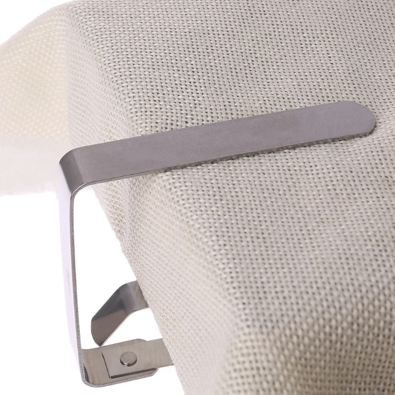 

652F 4pcs Stainless Steel Table Cloth Cover Clip Clamp Holder Supply For Picnic Party