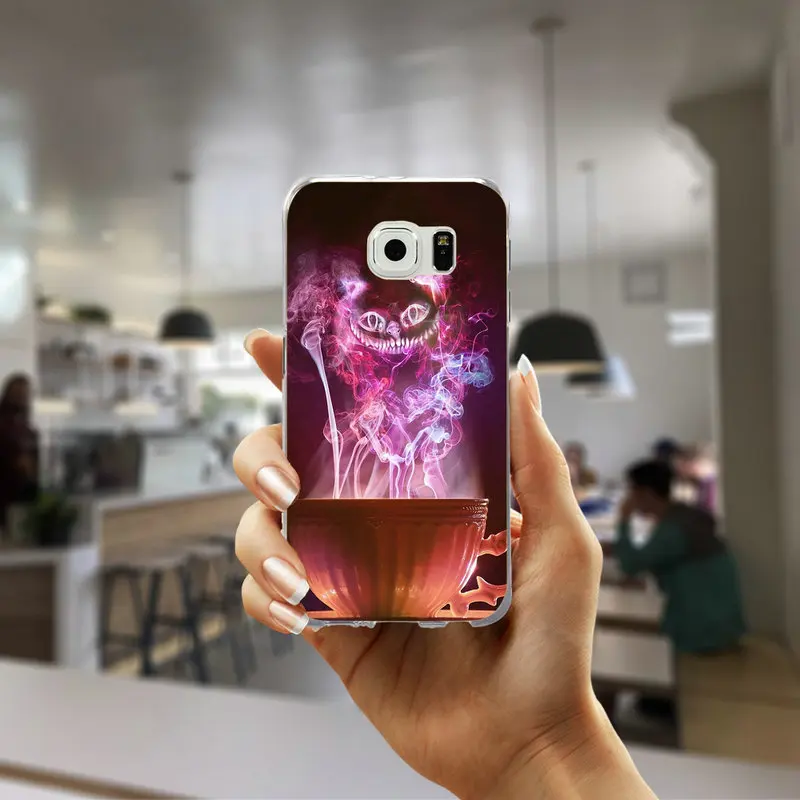 Алиса в стране чудес забавный кот Мягкий чехол для samsung M10 M20 M30 M40 A10 A20 A30 A40 A50 A60 A70 A80 A90 A20E A8 A9 Star Pro