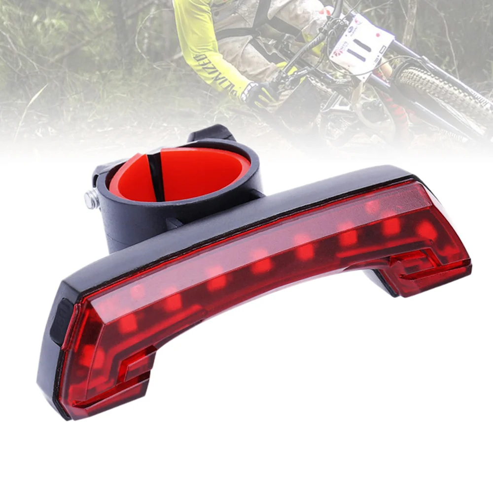 

Mountain Bike USB Charging Waterproof Safety Taillight Outdoor Night Riding(Black)