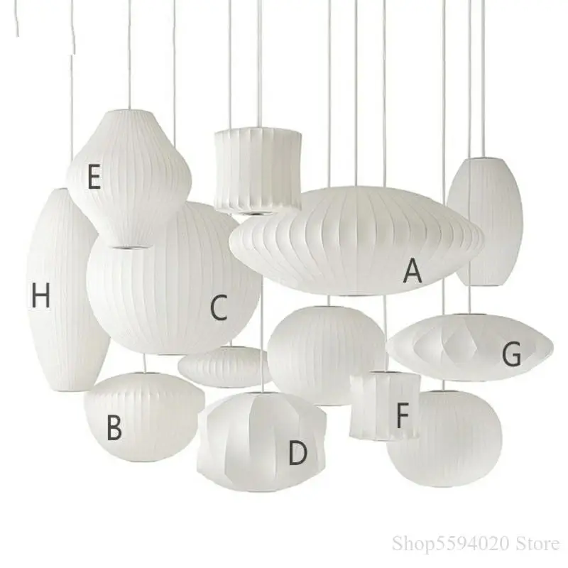 Японская шелковая/Тканевая Люстра для зала бара магазина одежды Подвесная лампа