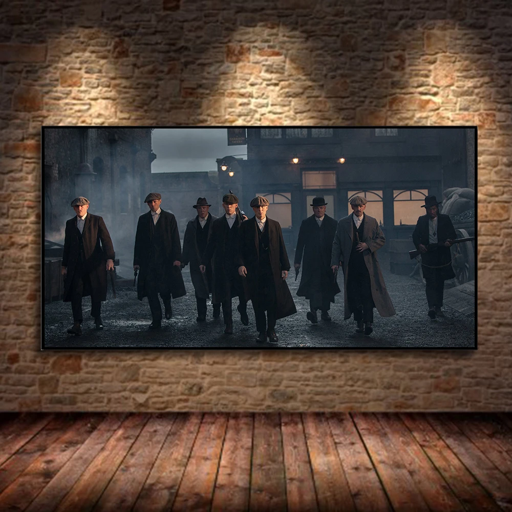 

Peaky Blinders Canvas Painting British High Score Crime Drama Poster Hight Quality Mural Home Decor Wall Art Picture