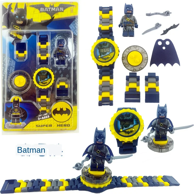 Детские часы с супергероями конструкторские Ninjagoed Marvel Мстители совместимые Legoed