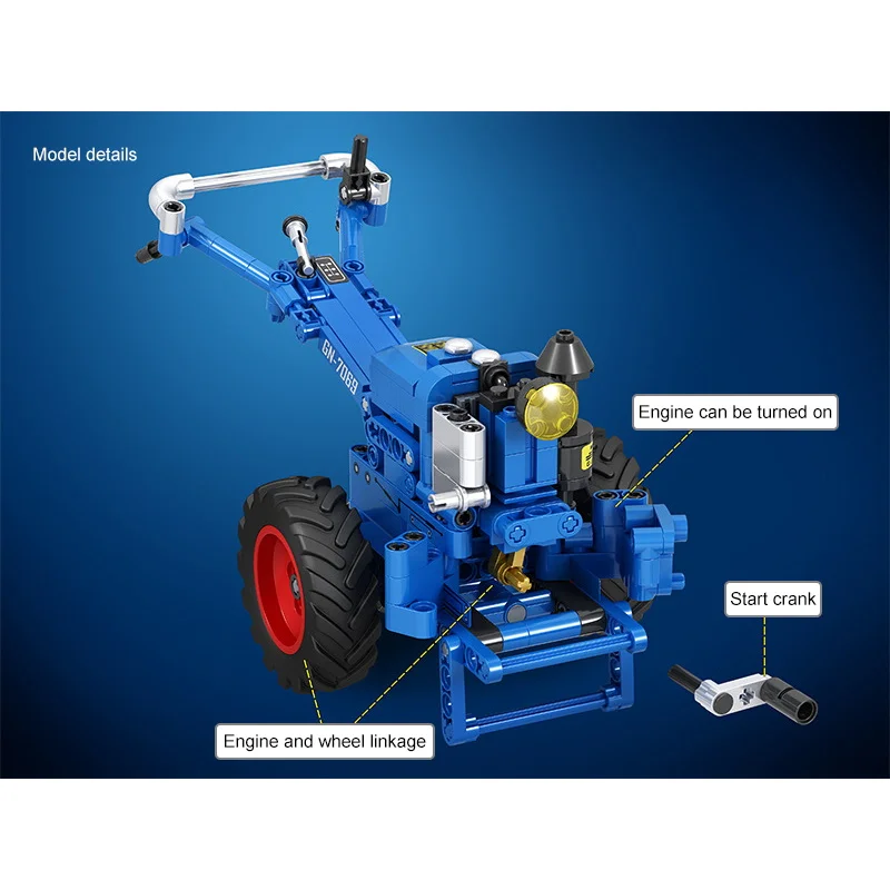 

302pcs City Classic Old Tractor Car Building Block By High-tech DIY Walking Tractor Truck Brick Educational Toys Kid Gift