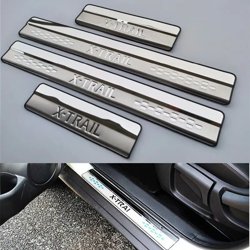 

Подходит для 2014-2019 Nissan X-Trail Rogue аксессуары защитная накладка на задний бампер автомобиля накладка на багажник из нержавеющей стали защитная ...