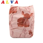 Многоразовые тканевые детские подгузники ALVABABY, тканевые подгузники для малышей весом 3-15 кг с 1 вставкой
