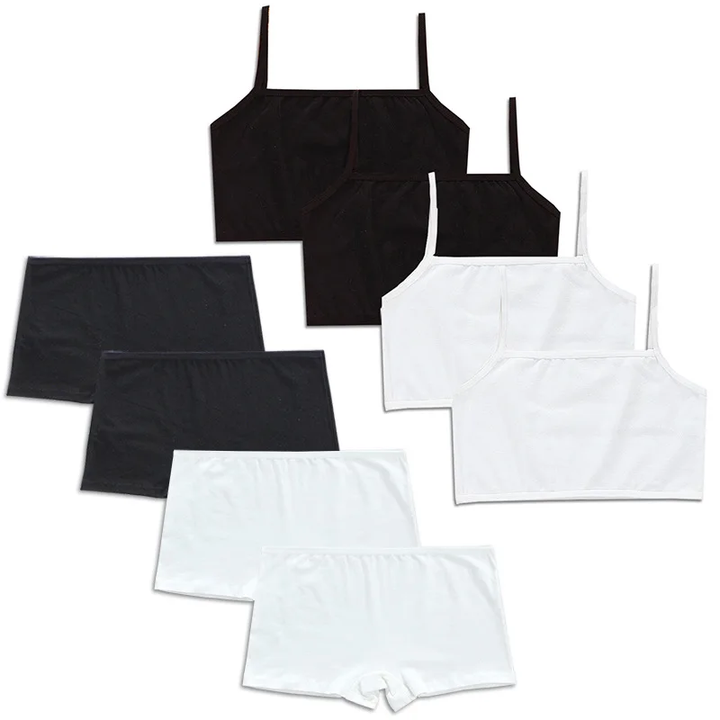 

Комплект нижнего белья для девочек-подростков, хлопковый хипстерский От 8 до 12 лет с регулируемыми лямками, для тренировок и занятий спортом...