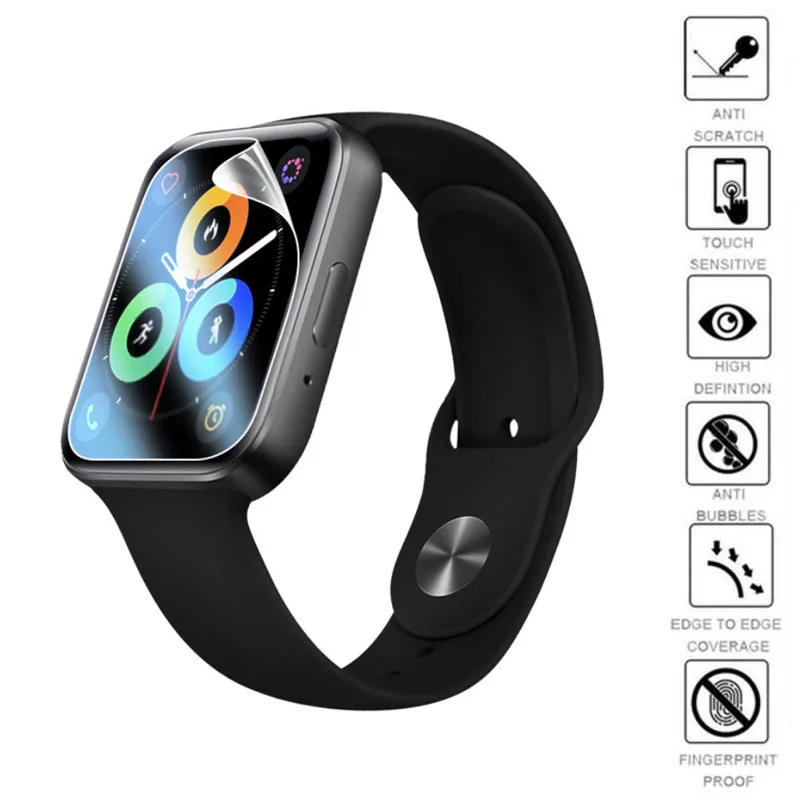 

Мягкая прозрачная защитная пленка из ТПУ для смарт-часов Meizu, 5 шт.