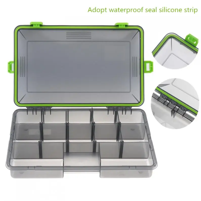 Водонепроницаемый и герметичный ящик для рыболовных снастей с 11 отсеками 4
