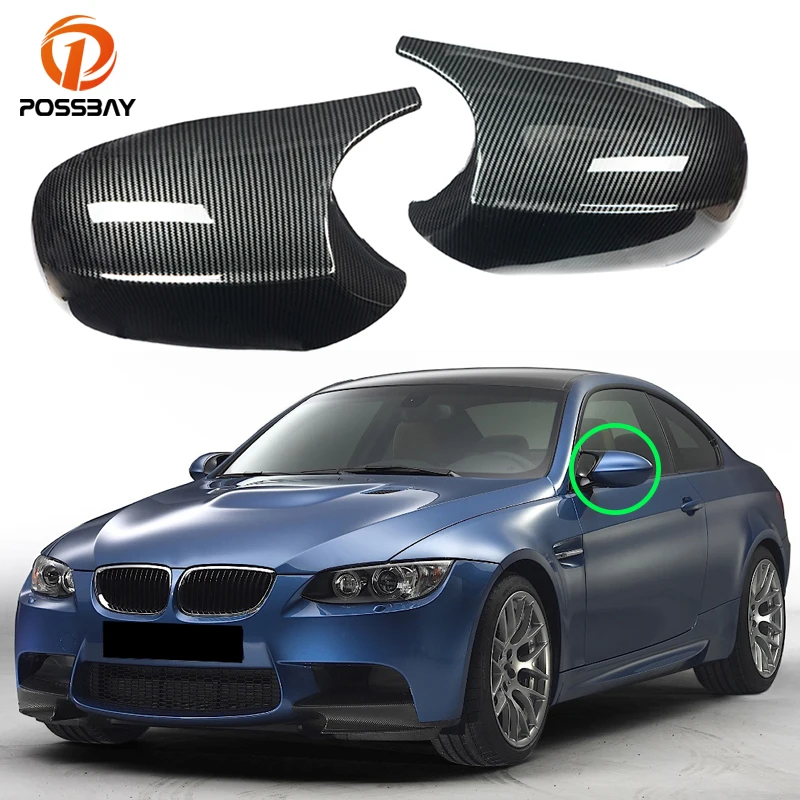 

1Pair Carbon Fiber Rearview Mirror Cover Side Rear View Caps for BMW E90 E91 E92 E93 LCI Facelifted Model 2008-2013 Replacement