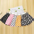 Шорты детские, из полиэстера, с высокой талией, в горошек