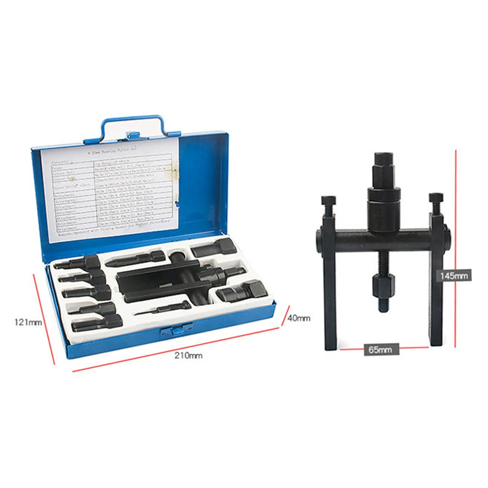 

10 PCS Steel 2-jaw Bearing Puller Motorcycle Bearing Remover Bearing Extractor Puller Motorcycle Repairs Set with Storage Box