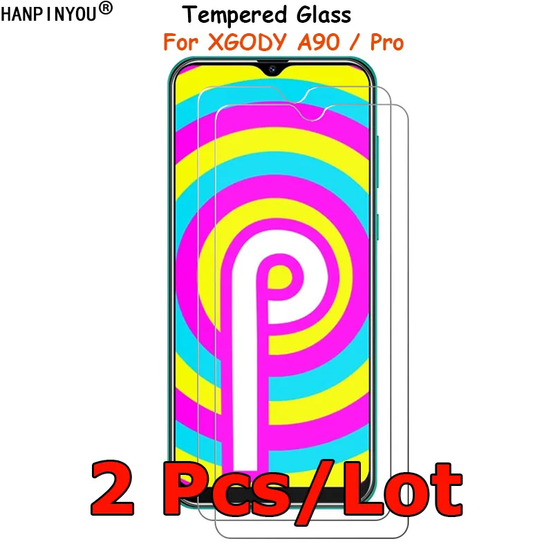 2 шт./лот для XGODY A90 / Pro прозрачная закаленная стеклянная Экран протектор ультра тонкий взрывостойкая защитная пленка