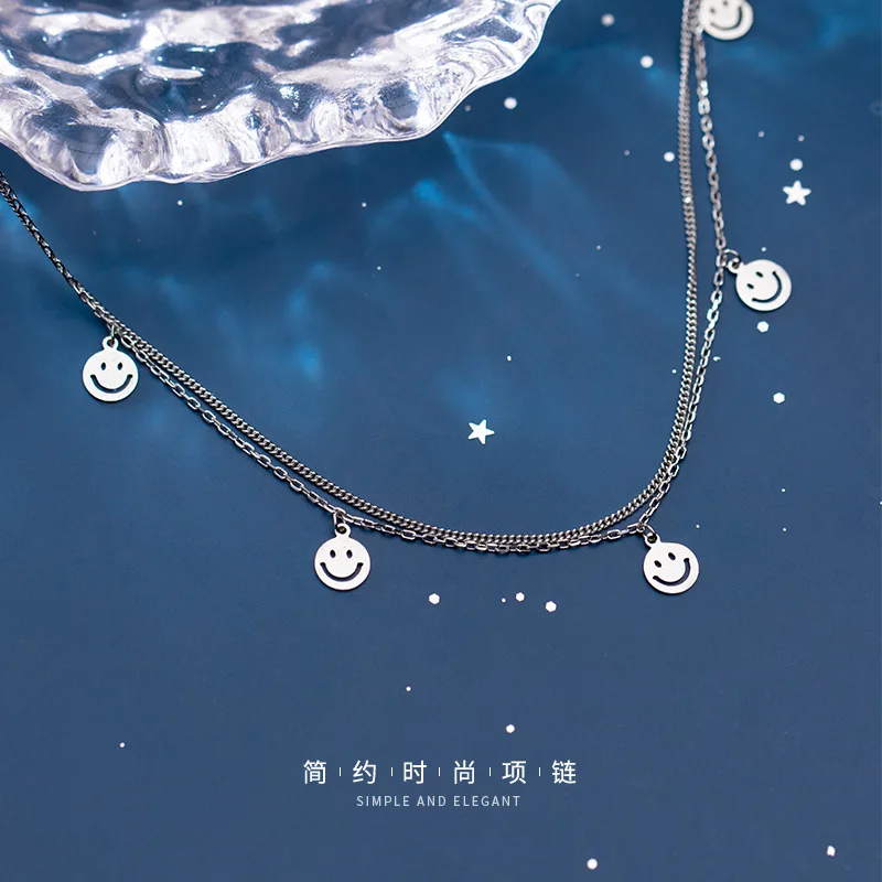 Цепочка Женская многослойная из серебра 925 пробы с подвеской в виде