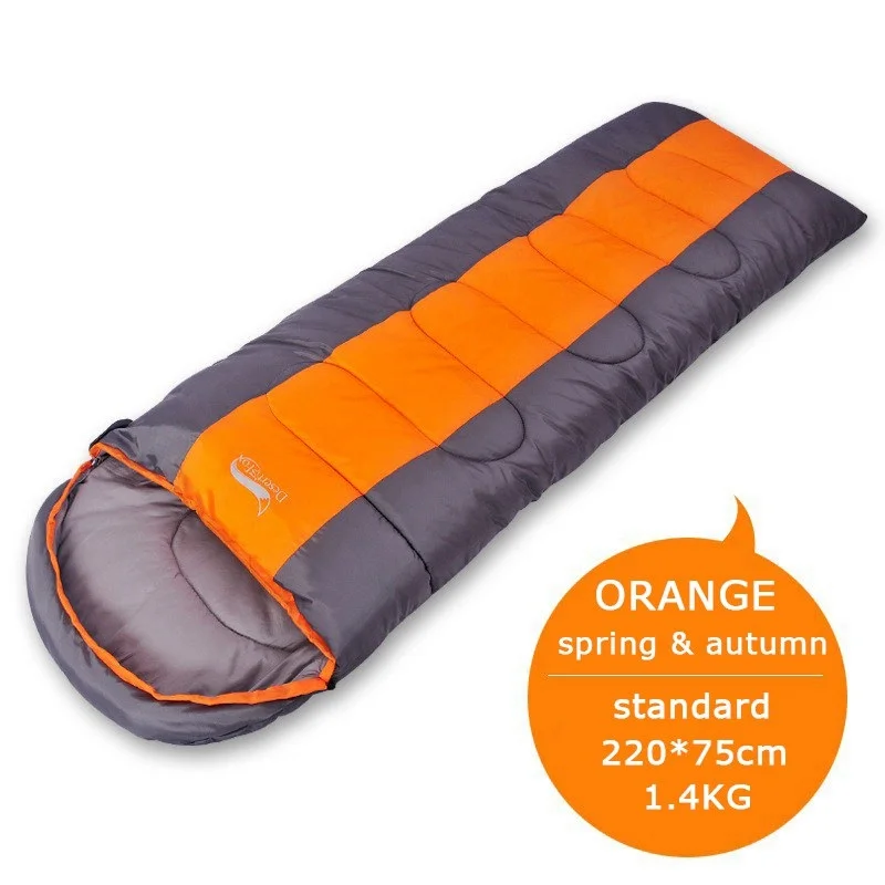 Orange 1.4KG Кемпинг спальный мешок 1~ 2 кг легкий 4 сезона теплый и холодный конверт альпинизмом спальный мешок для путешествий на открытом воздухе Пешие прогулки - Цвет: Orange 1.4KG