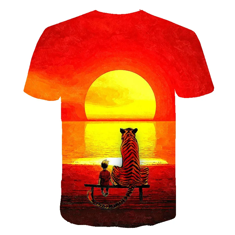 

Tiger Birthday Boys T Shirt Kids Clothes Cartoon Anime Summer Tee Animal Party T-Shirt Short Sleeve Cute Theme Fashion Tee