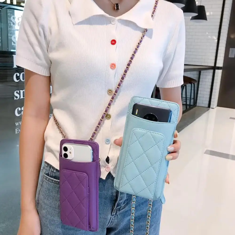 Роскошная брендовая Сумочка кожаная сумка для телефона с цепочкой Золотой