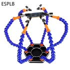 ESPLB третьей инструмент для ремонта паяльной пасты Станция 6 шт. гибким ручкам 3X увеличительное USB фонарь Лупа Сварка ремонтная станция