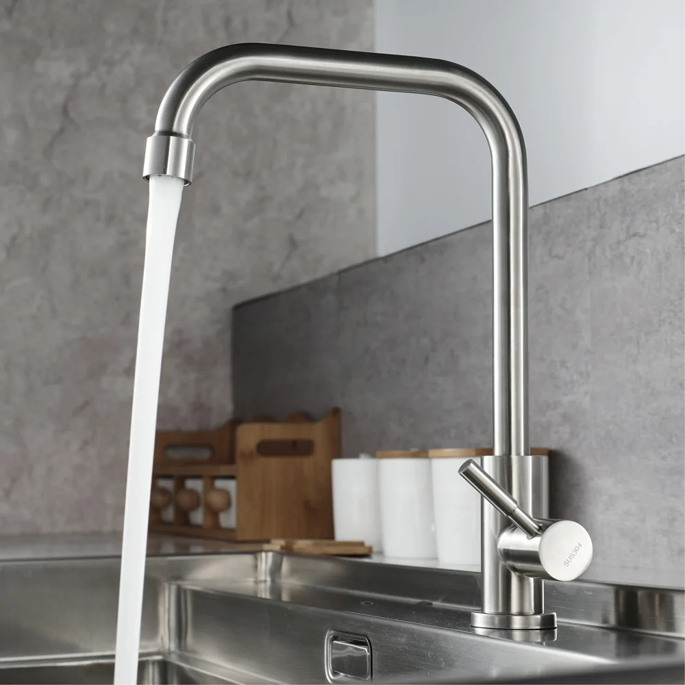 Смеситель кухонный с сенсорным экраном из нержавеющей стали