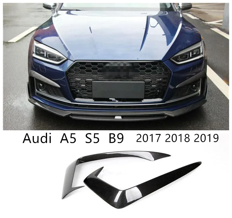 Для Audi A5 S5 B9 2017 2018 2019 углеродное волокно передняя решетка спойлер бампер диффузор