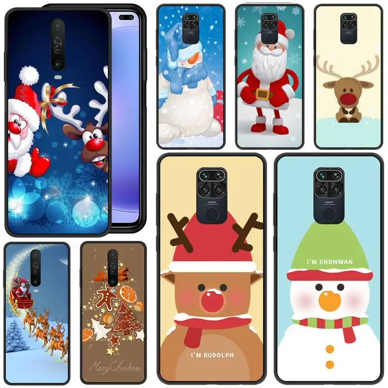 

Cartoon Merry Christmas Phone Case For Redmi 5 6 Plus K 7 8 9 20 30 X A Pro Note 4 5 6 7 8 9 S X A Phone Cover Coque