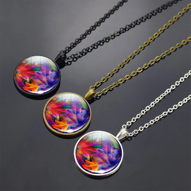 Ожерелье с подвеской в виде кленового листа ювелирное изделие для влюбленных