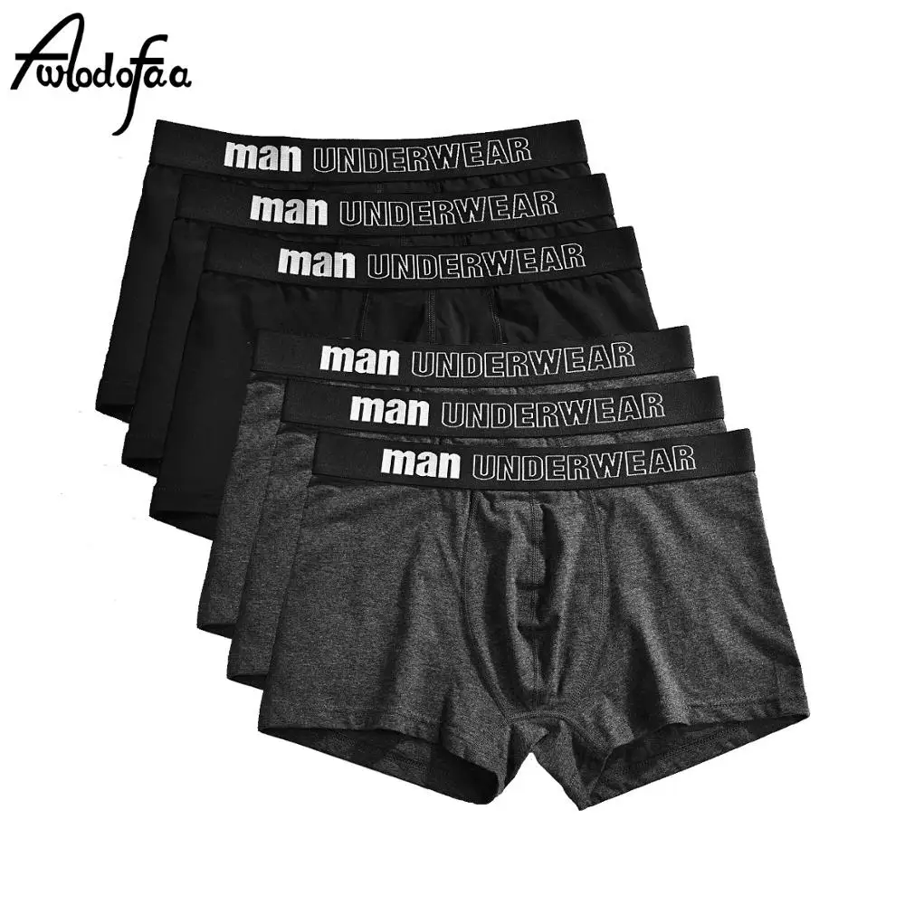 Шорты боксеры мужские 6 шт./лот дышащие удобные милые однотонные мягкое нижнее