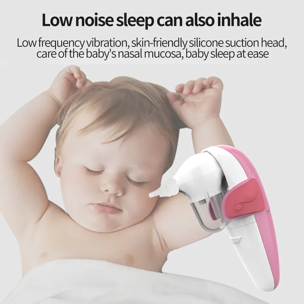 

Electric Baby Nasal Aspirator Nose Cleaner with 2 Silicone Tips