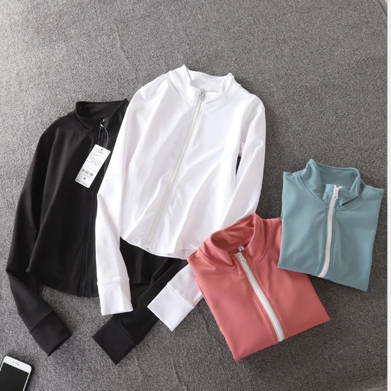 Women Winter Windproof Slim Fit Tracksuit Workout Top Female Training Jackets Zipper Long Sleeve Yoga Sports Coat