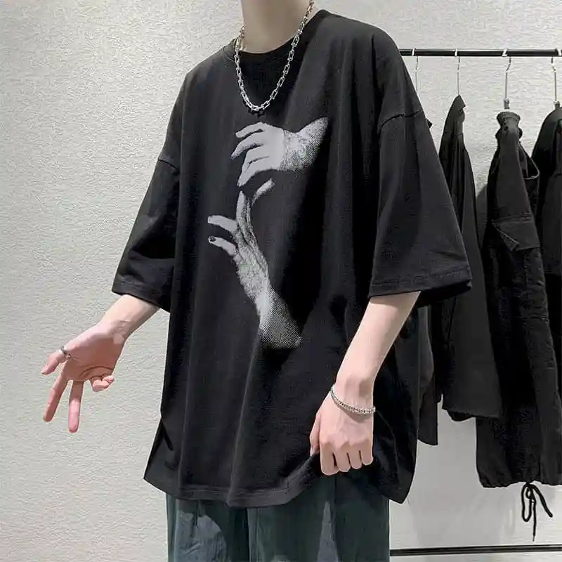 

Streetwear Summer Harajuku Korean Short Sleeve T-shirt Women Men Clothes Students Loose Boys Trend Short-sleeved T-shirt