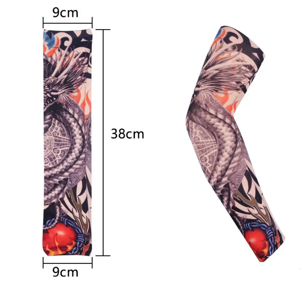 Дышащий рисунок татуировки велосипедные утеплители для рук манжета рукав