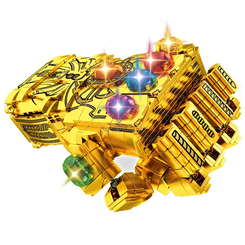 

1029 Pcs Bricks Infinity Gauntlet Set Thanos Superheroes Weapon Model Building Blocks Boys Birthday Gifts Kids Toys