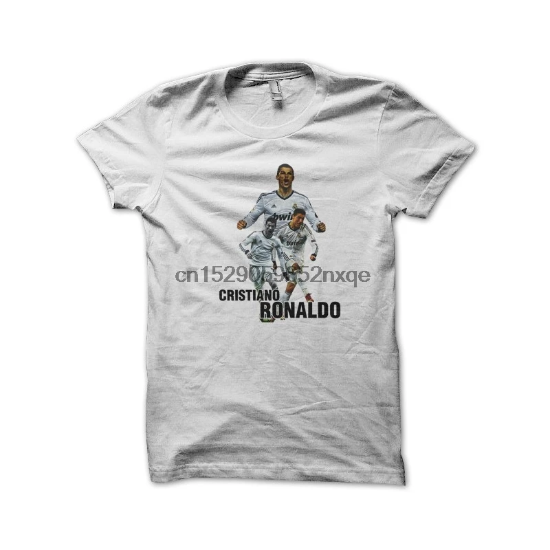 Футболка с Криштиану Роналду для мужчин и женщин белый цвет|Мужские футболки| |
