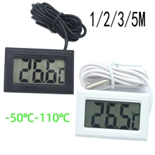 Termómetro Digital LCD impermeable para acuario, herramienta de medición de temperatura electrónica de precisión para pecera, con sonda