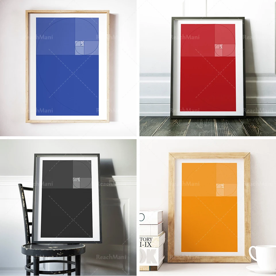 

Golden Ratio Print, Golden Ratio Spiral, Fibonacci Spiral Wall Art, Funny Math Print, Math Poster, Fibonacci