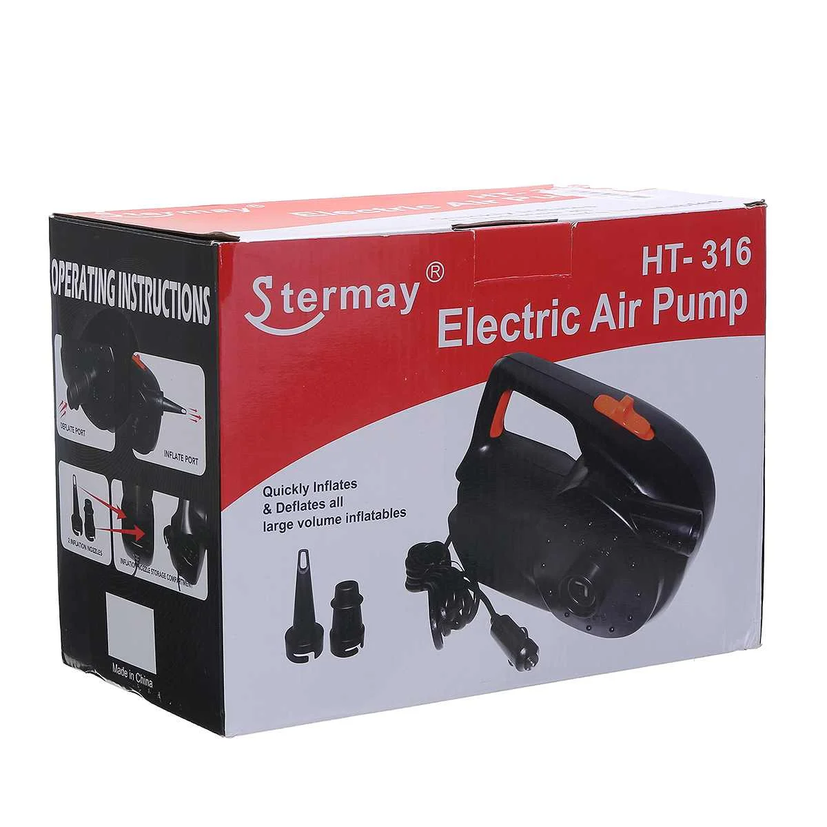 

12V 100W Car Rechargable Pump Electric Inflatable Air Pump For Kayak Boat Swimming Pool Air Cushions Ball Auto Portable Blower