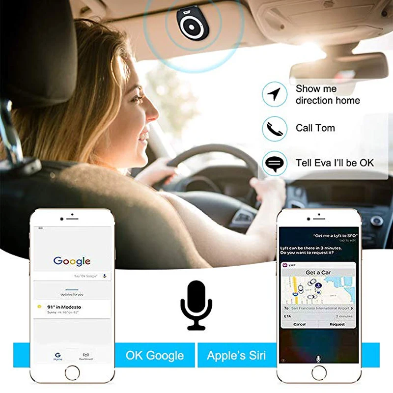 Беспроводной солнцезащитный козырек Громкая связь Bluetooth автомобильный комплект