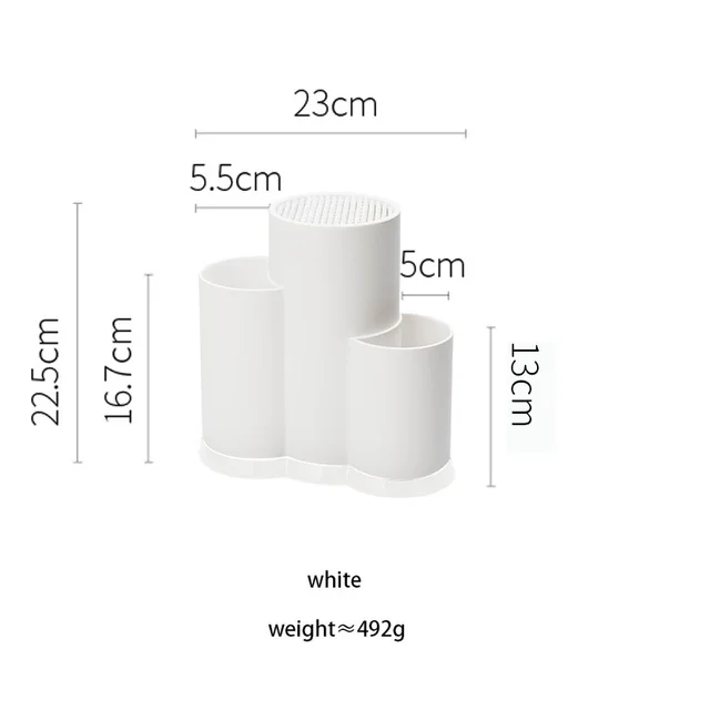 

Multi-Function Utensil Holder Knife Block PP Flatware Drainer Storage Box Spoon Fork Kitchen Organizer Rack