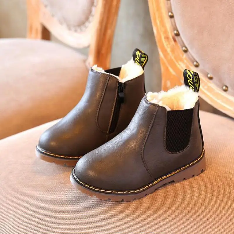 Детские ботинки для девочек модные Осень-зима новая обувь Оксфорд маленьких