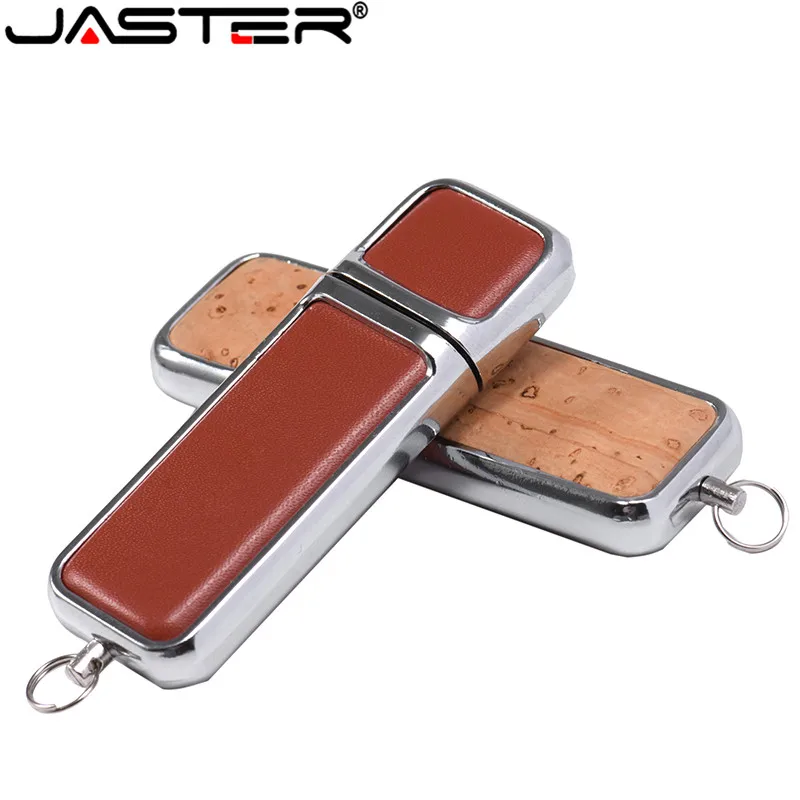 JASTER деловой металлический кожаный Usb флеш накопитель 4 ГБ 8 16 32 Гб флешка 64 заказ