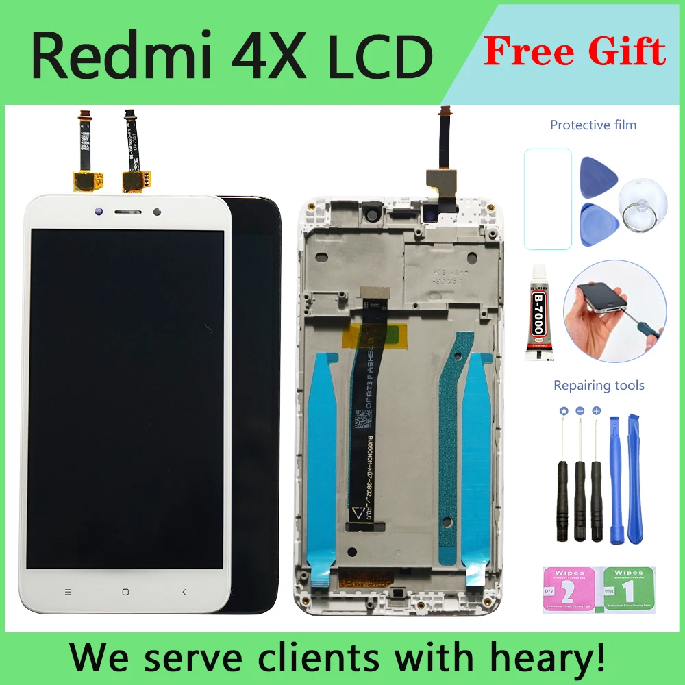 Оригинальный ЖК-дисплей 5 0 дюйма для XIAOMI Redmi 4X сенсорный экран с рамкой запасные