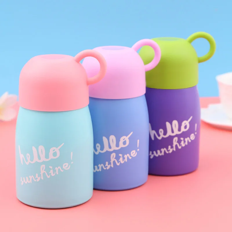 Термос-бутылка для путешествий из нержавеющей стали Mini Cute Coffee объемом 300 мл с вакуумной изоляцией для напитков, кружка для детей.