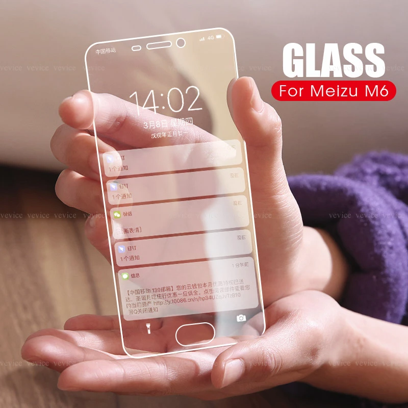 Защитное закаленное стекло для Meizu 6T X8 V8 M5S M5C U20 Note 9 Противоударная прозрачная