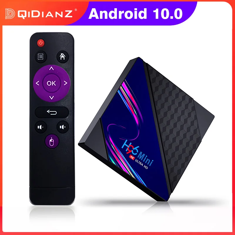Приставка Смарт-ТВ H96 Mini V8 Android 10 0 RK3328A 4K 3D медиаплеер 2160P 1080P до 60 кадров в секунду