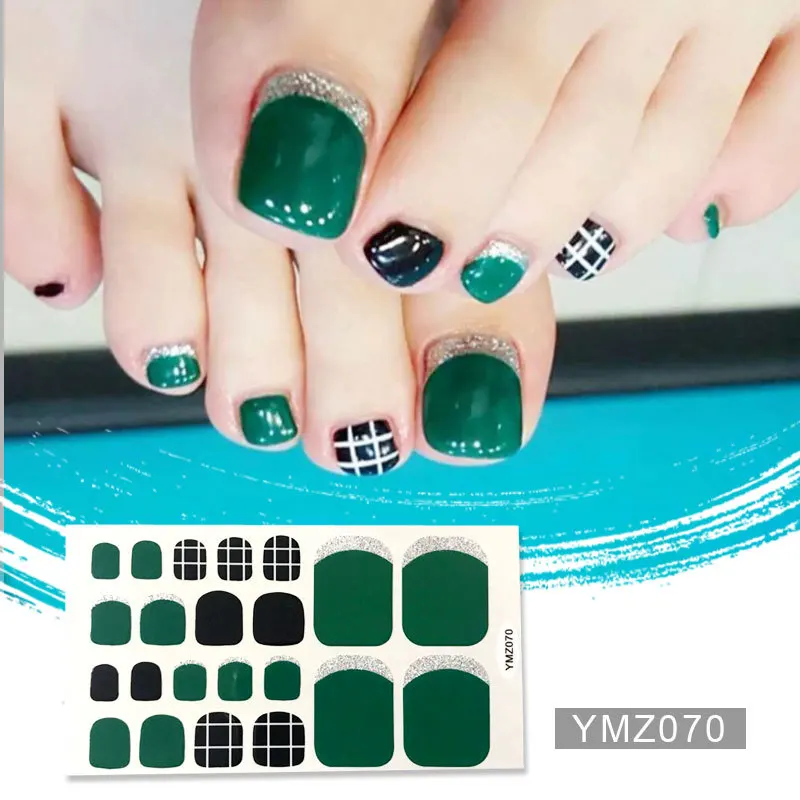 YMZ070 Lamemoria, новые стикеры на ногти, клей, лак для ногтей, обертывания для пальцев ног, блестящие, однотонные, серебристые наклейки, полоски для ногтей, маникюр для девочек - Цвет: YMZ070