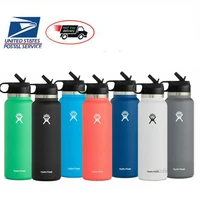 2021 new 32oz40oz hydro water bottle flask stainless steel vacuum insulated wide mouth 2 0 water bottles with straw lid