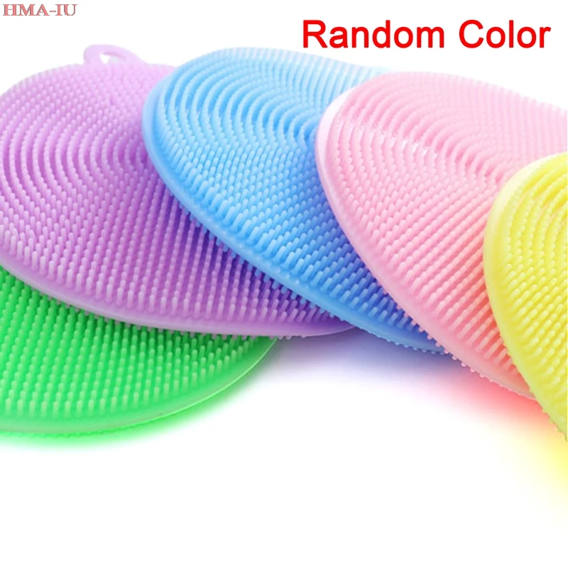 

Silicone Magic Cleaning Brushes Washing Fruit Brush Tool Pad Pot Bowl Cleaner