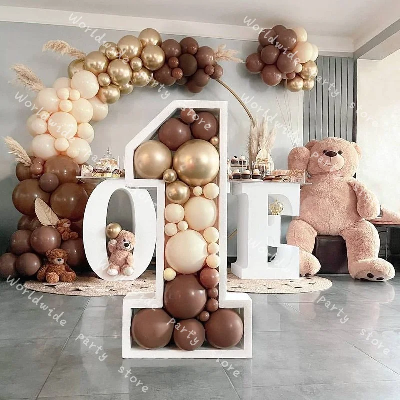 

Matte Coffee Lemon Gold Birthday Party Balloons Baby Shower DIY Doubled Cream Peach Balloon Garland Arch Kit Gender Reveal Decor